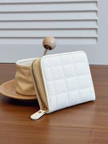 Wallets Money Bag Card Holder Pocket Purse Cute Fashion Geometric Patchwork - White - View 8