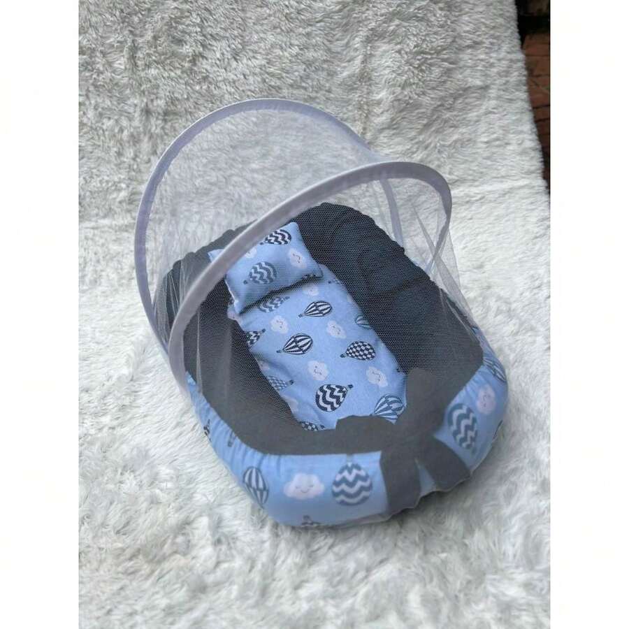 Nest With Mosquito Net For Boy And Girl, Assorted Prints - Khinh khí cầu biển - Xem 1