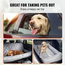 Dog Booster Car Seat Pet Car Seat For Medium Large Dog Up To 100 Lbs Gray