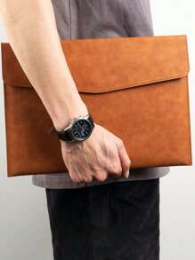 1pc A4/A5 2026 Planner PU Leather Waterproof File Folder, Document Organizer, File Envelope Set, Tablet Sleeve, With Magnetic Snap Closure, Suitable For Home, School, Office, Student Stationery (Brown, Black, Green, Gray, Blue)