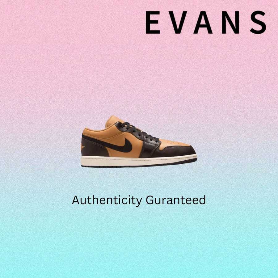 Nike Air Jordan 1 Low SE Flax Baroque Brown HQ3604-201 Women Fashion Sneakers New - 亞麻色/巴洛克棕色/復古珊瑚色/黑色 - 查看 1