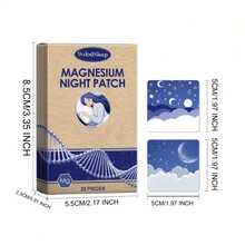 WOODSLEEP 32 Lavender Magnesium Night Patches With Coconut Oil & Lavender Essential Oil - Gentle Overnight Wear For Restful Sleep Support And Skin Moisturizing, Formaldehyde-Free Alcohol-Free Formula, Suitable For All Skin Types, Men & Women - Blue - View 4