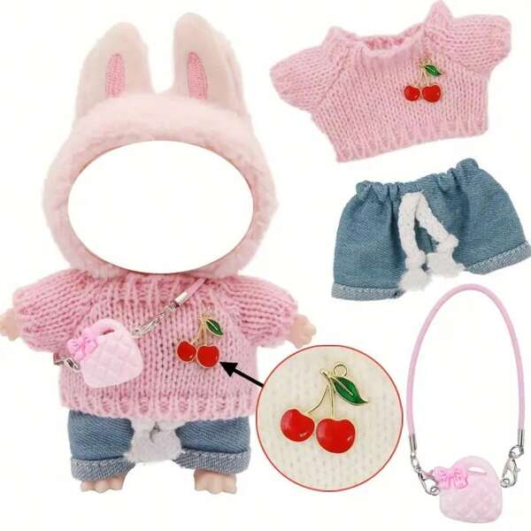 Doll Clothes For Labubu Labubu Outfit Sets, Suitable For 17cm Doll Clothes/Accessories, Doll Collection Wardrobe, Labubu Doll Bag And Accessories, Cloth Doll Costumes