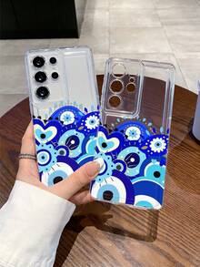 1 件奢华心形、眼睛、花朵、恶魔之眼透明气囊防摔 TPU 手机壳，适合作为节日礼物，兼容 Apple XS/XS Max/XR/11 12 13 14 15 16 Pro/Pro Max/14 15 16 Plus 和系列 - 彩色 - 查看 4