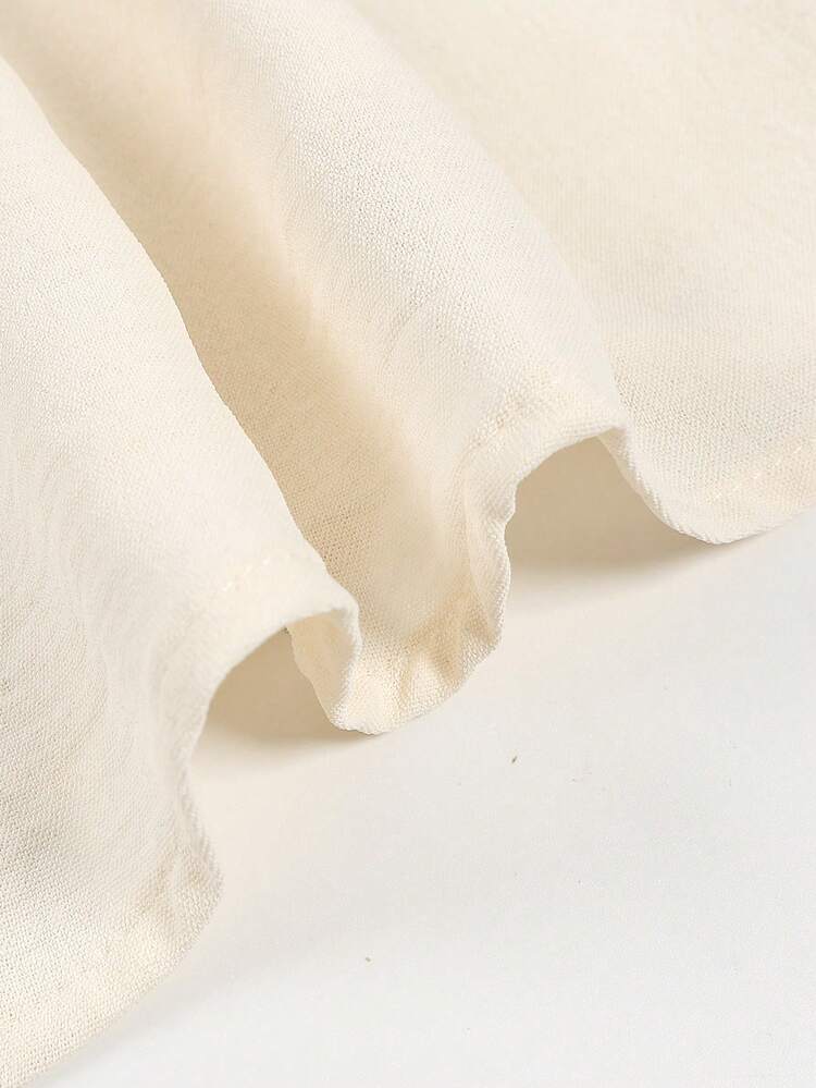 Sukienka maxi w stylu vintage w stylu boho z wysokim stanem i kwiatowym koronkowym dekoltem w serek, lekka, wiosenna i elegancka - Morela - Zobacz 6