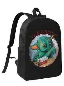 Van Grogu Backpack For School Travel Backpack Men Women School Computer Bookbag Cartoon Anime Manga College Student Daypack Bag - 黑色 - 查看 1