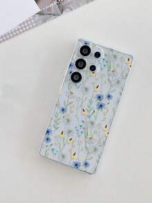 1pc Minimalist & Fresh Striped Floral Pattern Shockproof, Scratch-Resistant, Fingerprint-Proof Transparent TPU Soft Phone Case With Camera Lens Protection, Compatible With Samsung, Nothing, Compatible With Pixel, Compatible With INFINIX, Compatible With Redmi,International Version, Not The Domestic Version - Multicolor - View 2