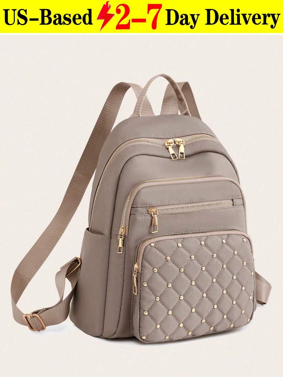 Functional Backpack For Women, Business Casual Commuting Travel Backpacks, Cute Multi-Compartment Versatile Computer Daypack, Portable Campus School Bag For Junior High School And College Students, School Backpack, Elementary School, Middle School, High School, Back To School Bags, Waterproof, Lightweight, Classic Casual, Suitable For Teen Girls Women College Students, Teacher, Perfect For Back To School, First Day Of School, Middle School, High School - 彩色 - 查看 1