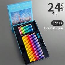 12/24 Metallic HB Colored Pencils - Dust-Free, 24/36 Oil-Based Colored Pencil Set (With Color Card) - Macaron And Morandi Color Series, Painting And Art Creation Supplies, Metallic Bright Colors, Art Supplies, Graffiti And DIY Handicrafts, School Supplies, Professional Painting Graffiti DIY Handicraft Tools - Multicolor - View 16