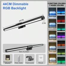 RGB Screen Light, Touch Dimmable Computer Lamp Strip, LED Screen Hanging Lamp, Gaming/Office Eye-Care Monitor Light With USB, Magnetic Attachment, RGB Backlight For Desktop Computer/Laptop/Display/Desk/Computer Desk/Live Streaming/ESports Gaming - Monitor Screen Light - View 19