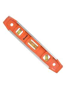 Nivel Torpedo Magnético de 9 Pulgadas, ABS, Medidas 45°, 90° y 180°, Gotas Resistentes, Ideal para Construcción, Carpintería y Alineación de Objetos - Naranja - Ver 2