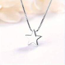 1 Piece Fashion Shiny Heart Necklace Women's Heart Pendant Silvery, Heart Charm Chain Women, Chain Women's Heart, Chain With Heart Pendant, Jewellery The Best Gifts For Women Girlfriend - Love type - View 10