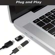 4pcs USB To USB C Adapter, USB C To USB 3.0 OTG, Micro USB To USB C - Compatible With Pro, For SamSn For Galxy, Smartphones, Laptops, In-Car Use & More - Black - View 5