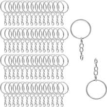 10-100pcs/Set 20mm Key Ring Open Jump Rings Connector Metal Split Rings For Keychain Pendant Jewelry Finding Making Charm Crafting Gift Souvenir School Car Accessories Cute Goth Y2k - Silver - View 6