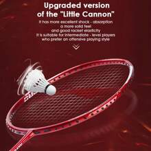 LI-NING AXFORCE CANNON PRO (4U) Series Badminton Racquet – Offensive-Oriented Advanced Single Racquet, High-Composite Density Shock-Absorbing System, High-Rigidity Carbon Fiber, Weight 80-85 Grams, Models AYPU081 & AYPU083 - Lava Red - View 2