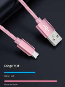 1pc USB Type-C Fast Charging Data Cable 3.3ft/6.6ft/10ft, Nylon Braided USB A To USB C Charger Cable, USB-C Car Charger Cord Compatible With Samsung Galaxy S25 S24 S23 S22 S21 S20 Cell Phone Fast Charge Cable