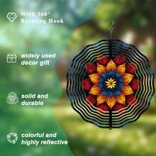 2D Wind Spinner Metal Garden Decor, Memorial Gift, Outdoor Porch Lawn Ornament, Spring Summer Decoration, No Electricity Or Battery Needed - Multicolor - View 5