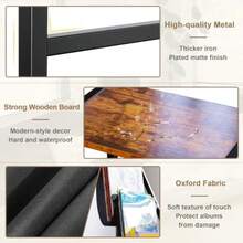 Record Player Stand Turntable Stand With Vinyl Storage Record Player Table Storage Up To 200+ Albums Record Player Cabinet With 3Tier Vinyl Display Audio Media Living Room Table - như hình ảnh - Xem 4