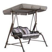 77"X43" Patio Outdoor Garden Swing 300D Canopy Replacement Porch Top Cover Seat (Only Canopy) - 灰色 - 查看 3