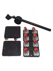 5 件/套重型家具搬运滚轮，冰箱洗衣机家具移动轮，多功能轻松旋转脚轮，塑料便携式家具升降机 - 彩色 - 查看 3