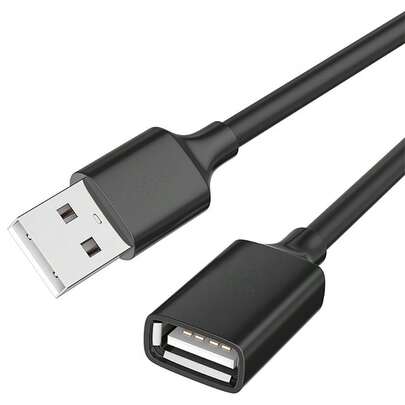 Cable alargador USB 2.0 macho a hembra, compatible con PC, TV, disco duro móvil y USB.
