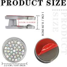 4PCS Bling Car Mini Hooks Circle Shape Cute Car Dashboard Hooks For Keys USB Cable Sunglasses Multifunctional Hanging Storage Hooks Universal Rhinestone Accessory For Car Interior And Home DIY Decor, Sparkling Crystal Rhinestone-Studded Car Organizer, Easy-Install Dash Mount, Multi-Purpose Storage Hangers For Keys, Cables, Sunglasses, Wallets, And Small Accessories, Ideal For Car, Home, Office, And Travel Use - Multicolor - View 2