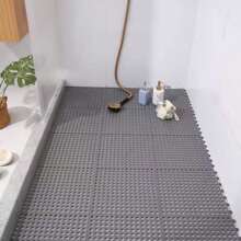 10 Pieces/Set Of TPE Bathroom Mats, Bathroom Shower Mats, Plastic Hollow Waterproof Swimming Pool Mats, Interlocking Floor Tiles With Drainage Holes, Bathroom Grid Mats, Bathroom Two-Color Non-Slip Mats, Shower Room Safety Non-Slip Mats, Bathroom Accessories, Non-Slip Shower Mat Module Interlocking Mats, Pools, Terraces, Balconies, Kennels, Poultry And Colored Grid Mats.