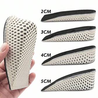 Invisible Height Increase Insoles Men Women Shoes Insole EVA Memory Foam Heel Lifting 2/3/4/5CM Taller Cushion Heighten Shoe Pad