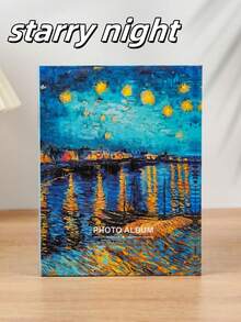 1 pieza - Tamaño 4R, estilos disponibles, 50 páginas interiores con 100 fotos, reversible, álbum de diseño de pintura al óleo, álbum de estilo de inserción, álbum conmemorativo de pintura al óleo, álbum de fotos de dibujos animados para niños