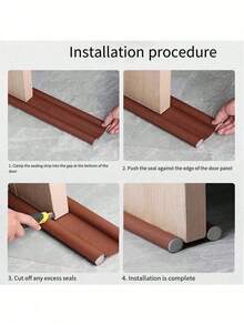 Bedroom Door Bottom Seal Strip, Soundproof, Windproof, Anti-Insect, Adjustable And Trimmable, Effectively Blocks Noise, Wind, Hot Air And Light, Integrated Bottom Door Seal Strip With Brush, Dust-Proof, Soundproof - Multicolor - View 2
