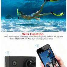 2.0" Action Camera Ultra HD 4K 30FPS WiFi Underwater Cameras Waterproof Helmet Bicycle Video Recording Cameras Outdoor Sport Cam - Đen 4K - Xem 4