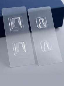 1/5 pares de ganchos adhesivos de doble cara, ganchos de pared montados, ganchos de fijación transparentes impermeables, ganchos de hebilla para cocina, baño, inodoro, fijador de enchufes del hogar, Halloween, Navidad