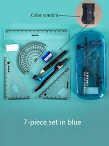 1pc Multifunctional Compass Set Geometry Tool, Used For Students And Professionals' Drawing Measurement And School Supplies, Painting, Architecture, Engineer Supplies, School Supplies, Back To School, Gifts (Pink, Blue, Yellow)