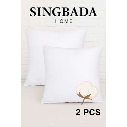 MADE IN TURKEY - 100% Micro Polyester Throw Pillow – 45x45 Cm – 400g – Soft & Durable – 2PCS