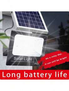 1 Modell Außen-Solarbeleuchtung, LED-Perlen helles weißes Licht von Dämmerung bis Morgengrauen, Solar-Sicherheitsscheinwerfer für Scheune, Garten, Garage, Weg, Hof, Terrasse, Rasen, Balkon, mit Kabel