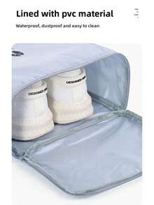 Bộ 1 túi đựng giày màu hồng, xám, xanh dương, trắng, túi đựng giày thể thao, du lịch, túi đựng giày chống ẩm, chống ố vàng cho ký túc xá sinh viên, túi đựng giày du lịch có dây rút, túi đựng giày chống bụi, đồ dùng cần thiết cho cả nam và nữ, đồ dùng cần thiết cho du lịch trên tàu biển, đồ dùng cần thiết cho kỳ nghỉ. - Nhiều màu - Xem 5