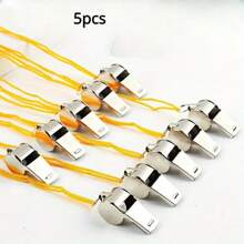 5 Stücke/Set Premium Edelstahl Pfeife mit Schlaufe - Geeignet für Basketball, Schiedsrichter-Training und Outdoor-Überleben!