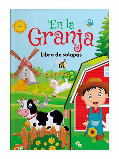 GAIRET Libro Infantil de Solapas En la Granja LL1023-DRE0498 Descubre el Campo, Libro Colorido e Interactivo para Niños y Bebés, Aprende Sobre Animales y Aventuras Granjeras, Regalo Educativo