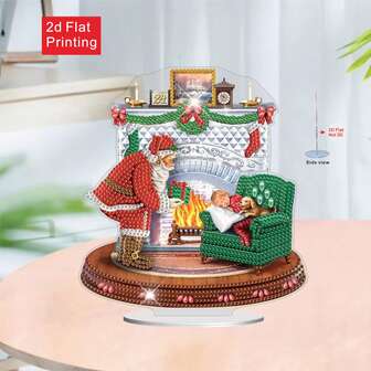 5D Asymmetrical Diamond Painting Kit, Santa Claus DIY Diamond Art Acrylic, Suitable For Adult Beginners And Craft Lovers, Best Desktop Decor For Living Room, Bedroom, Study And Other Indoor Spaces