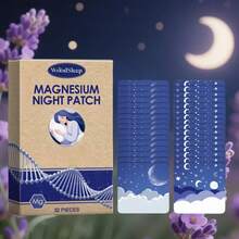 WOODSLEEP 32 Lavender Magnesium Night Patches With Coconut Oil & Lavender Essential Oil - Gentle Overnight Wear For Restful Sleep Support And Skin Moisturizing, Formaldehyde-Free Alcohol-Free Formula, Suitable For All Skin Types, Men & Women - Blue - View 3