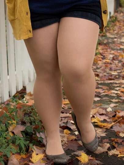 1条加大码天鹅绒紧身打底裤，高弹纯色连裤袜，适合夜店、DIY紧身裤穿着