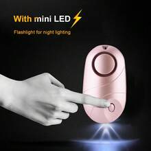 Alarma de seguridad personal, llavero de autodefensa de emergencia con luz LED de 130 dB, alarma de seguridad de emergencia para mujeres, hombres, trabajadores nocturnos y corredores. - Rosa - Ver 4
