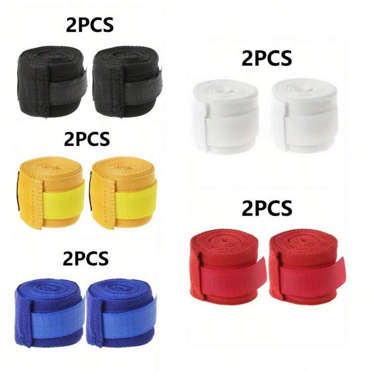 1 Pair Boxing Hand Wraps, Sports MMA Hand Wraps, Muay Thai Hand Wraps, Unisex Fighting Training Hand Bandages - Multicolor - View 6