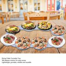 360° Rotating Serving Tray - Premium Lazy Susan Turntable For Dining Tables & Kitchen Storage | Space-Saving Spinning Organiser For Condiments, Spices & Snacks | Non-Slip Stable Design - Multicolor - View 10