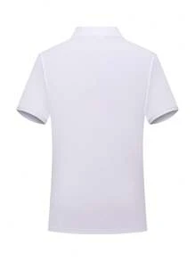 男士纯色高尔夫 Polo 衫，半扣领拼色商务休闲工作衬衫，适合男朋友礼物、高尔夫、日常穿着、夏季、网球