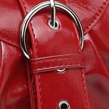 Bolso de hombro de mujer estilo Y2K, bolso de mano pequeño con asa superior y bolso de axila - 2309-rojo - Ver 5