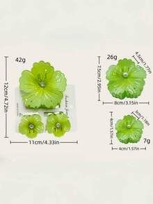 3个/12个/18个/39个装 花卉图案 ABS 塑料发夹，适合居家、学校、海滩、办公室、派对、生日、返校、旅行、度假等场合，甜美发夹，四季皆宜，发爪夹，发夹，发卡，发夹，发卡，花朵发夹，夏季发饰 - 彩色 - 查看 12