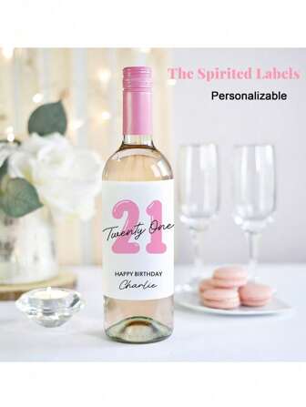 Custom 21st Birthday Wine Label/Funny Birthday Gift/Happy Twenty One/21st Birthday Gift For Daughter/Personalized 21st Birthday Gift For Him