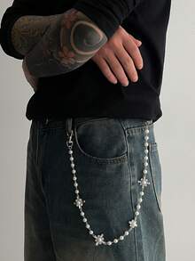 1件装男女通用裤链，嘻哈珍珠拼接裤链，牛仔裤挂链，男女通用裤链 - 彩色 - 查看 15