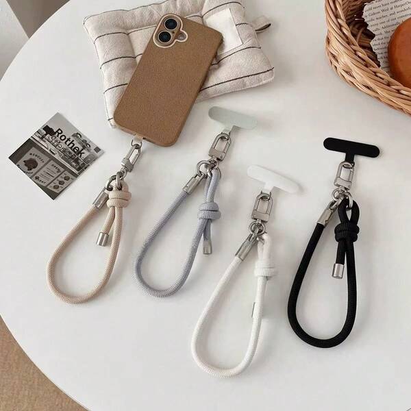 Dragonne de téléphone réglable pour poignet, sangle de poignet en métal haut de gamme, minimaliste et polyvalente, cordon antivol pour voyager à l'étranger